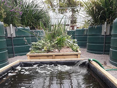 Floating Ecosystem (FE) technology in action - trial experimental test tanks in Findhorn.