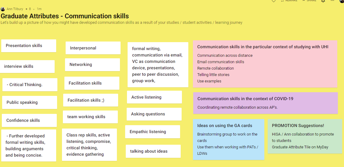 Screenshot of workshop presentation