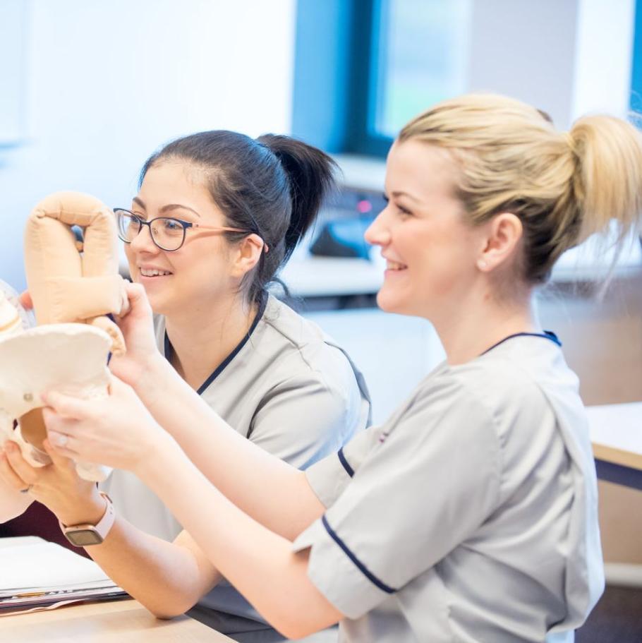 Midwifery students in a class