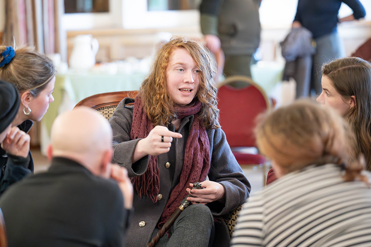 Students in discussion at the Duke of Gordon Hotel during UHIs integrated land use conference