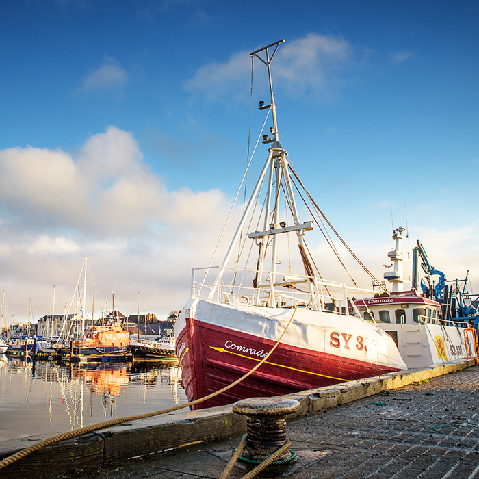 A moored boat