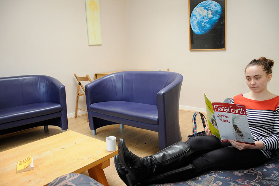 Living room in the Margaret Barnes Building