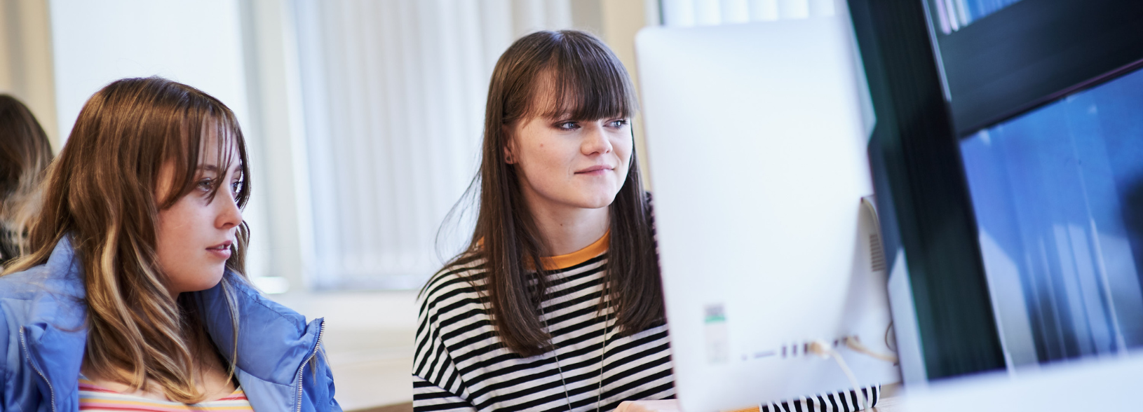 Students at a computer