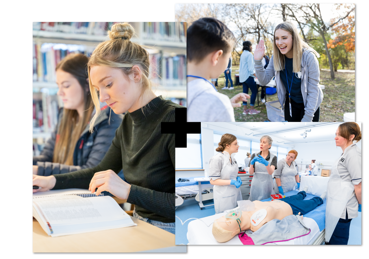 Collage of 3 | nursing students | social services