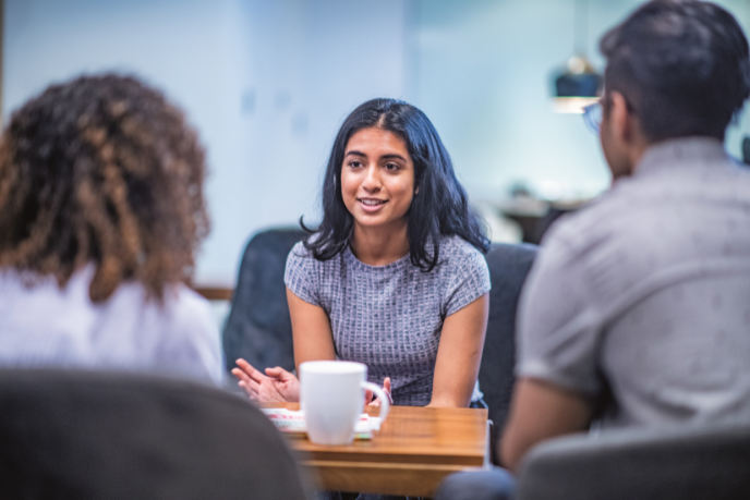 People in a meeting